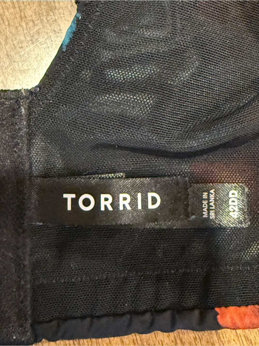 Torrid Dream Wire Free Push Up Bra 42DD Plus Size Women's Black Floral Padded - Picture 11 of 11